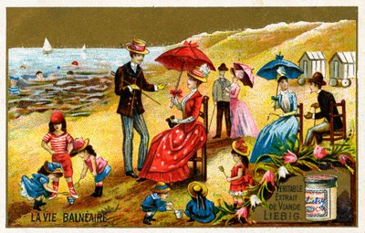 Una giornata al mare in Francia alla fine del XIX secolo da Unbekannter Künstler