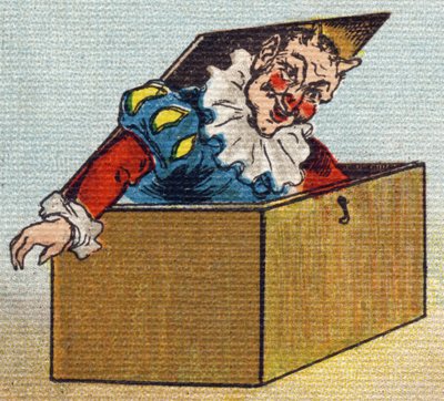 Un diavolo. Incisione in "Alfabeto della mia bambina". Bernardin-Bechet e Fils, librai-editori, Parigi, circa 1895. Album infrangibile su tela. Biblioteca dei Bebè. 12 pagine. Album contenente un metodo di lettura e un abecedario illustrato. Dim: da Unbekannt