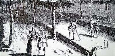 Una partita di croquet a Pall-Mall da Unbekannt