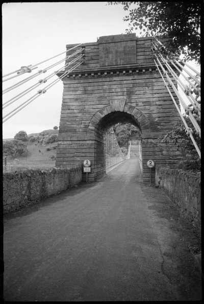 Vista generale del Union Bridge, Loanend, Horncliffe, Northumberland, UK da Unbekannter Künstler