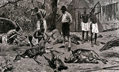 Una grande giornata di caccia! 1900 da Unbekannter Künstler