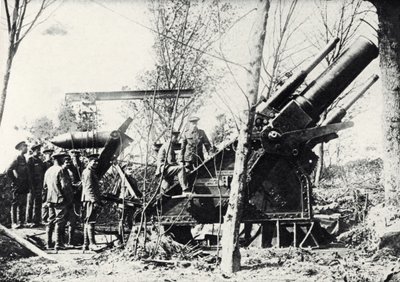 Un grande obice britannico Prima Guerra Mondiale da Unbekannter Künstler