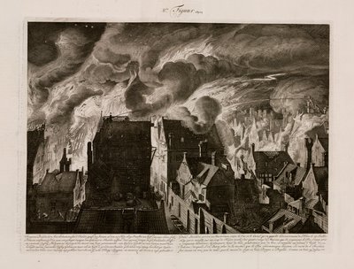 Un grande incendio, Amsterdam, Olanda, 27 luglio 1679 da Unbekannt