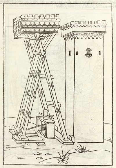 Una macchina per assaltare una torre da Unbekannt