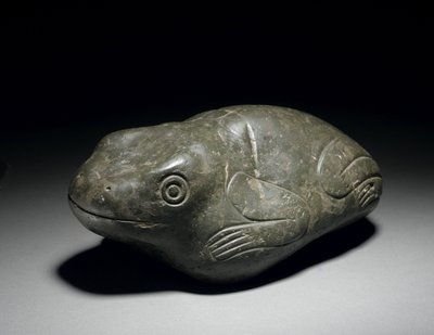 Una rara rana di pietra azteca, c.1200-1521 da Unbekannt