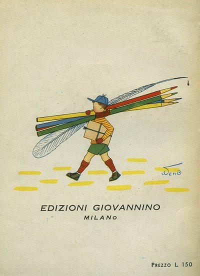 Un scolaro con penna e matite. Album musicale per bambini. Edizioni Giovannino, sd da Unbekannt