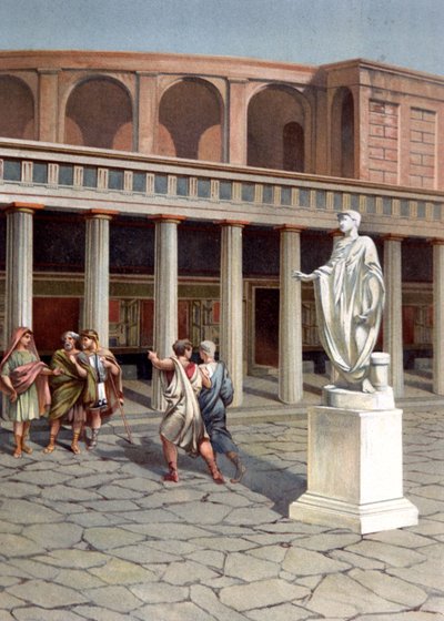 Una strada a Pompei da Unbekannter Künstler