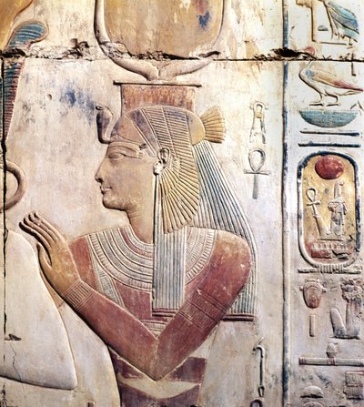 Abydos in Egitto: Tempio Osiriaco di Sethi (Seti) I, La Dea ISIS da Leopold Blonder