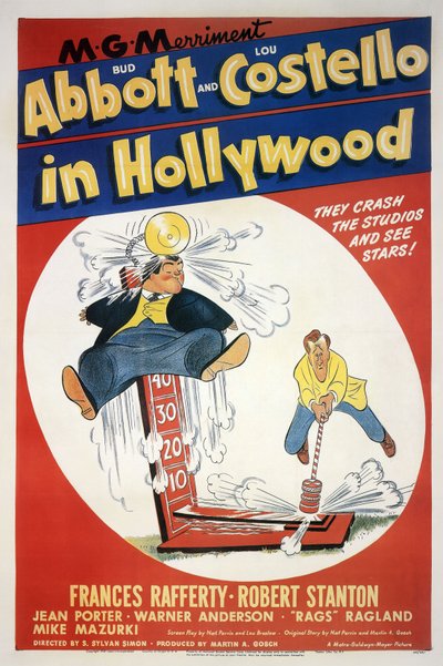 Locandina del film Due nigaudi a Hollywood di Sylvan Simon con Bud Abbott e Lou Costello 1945 da Unbekannt
