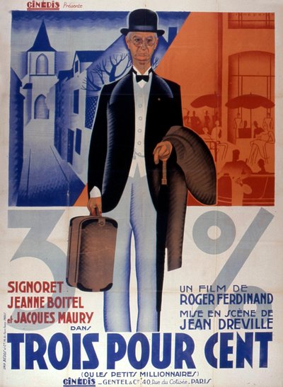 Locandina del film Trois pour cent di Jean Dreville 1933 da Unbekannt