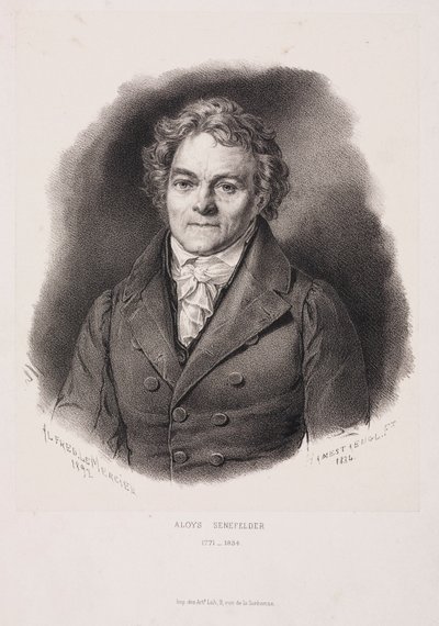 Alois Senefelder, inventore tedesco della litografia, inizio XIX secolo da Unbekannt