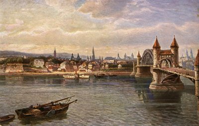Vecchio ponte sul Reno, Bonn da Unbekannter Künstler