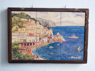 Amalfi, dipinto su piastrelle, Amalfi, Costiera Amalfitana, Provincia di Salerno, Campania, Italia, Europa (foto) da Unbekannter Künstler