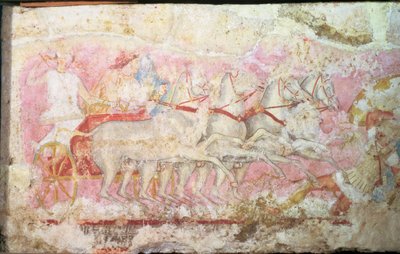Amazzoni che guidano un carro, (dettaglio) da Unbekannt