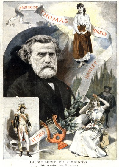 Ambroise Thomas e la 1000ª rappresentazione di Mignon, c.1895 da Unbekannter Künstler