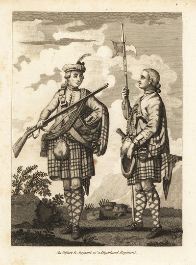 Un ufficiale e un sergente di un reggimento delle Highland da Unbekannt