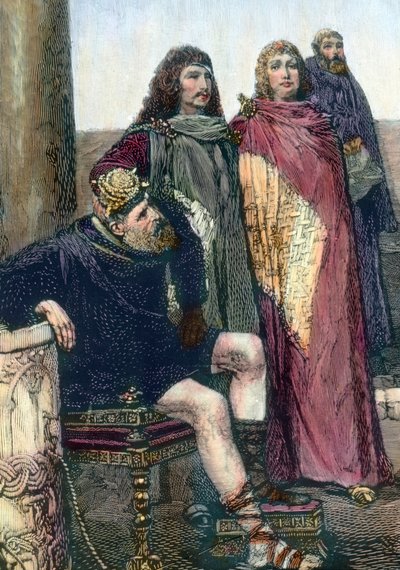 Un antico sovrano germanico e i suoi consiglieri da Unbekannter Künstler