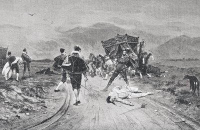 Un attacco a una carrozza, metà del XVII secolo, da 