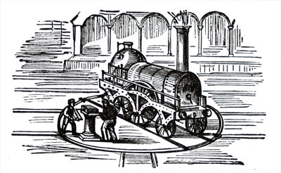 Una piattaforma girevole per locomotive. da Unbekannt