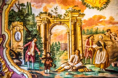 Sala Arcadia con affreschi di Domenico Carella, Palazzo Ducale, Martina Franca, Puglia, Italia, Europa da Unbekannter Künstler
