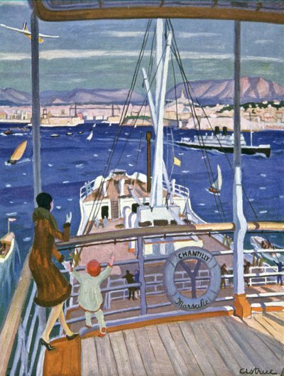 Arrivo del transatlantico Chantilly nel porto di Marsiglia, c.1930 da Unbekannter Künstler