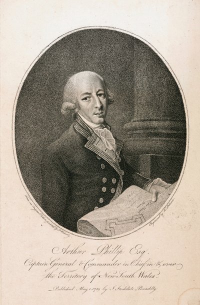 Arthur Phillip, comandante navale britannico, c. 1789 da Unbekannt