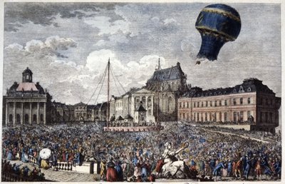 Ascesa del pallone aerostatico "Martial" da Unbekannter Künstler