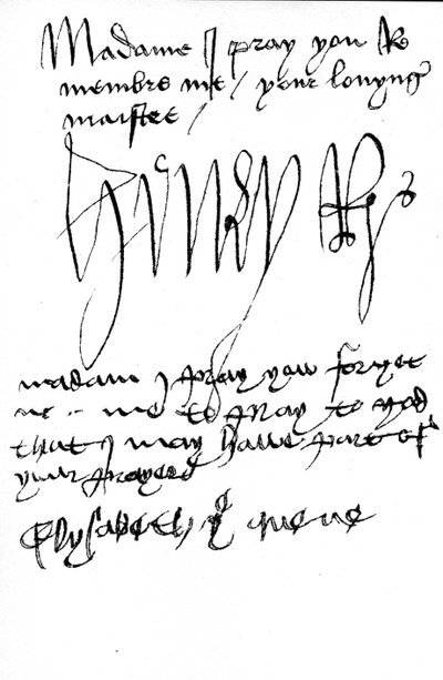 Iscrizioni autografe e firme di re Enrico VII e della regina Elisabetta di York da Unbekannt