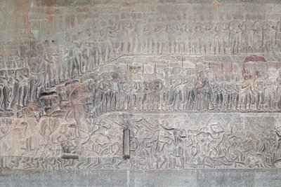 Bassorilievi sulla galleria meridionale di Angkor Wat, Cambogia da Unbekannter Künstler