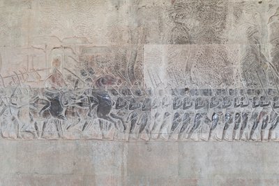 Bassorilievi sulla galleria meridionale di Angkor Wat, Cambogia da Unbekannter Künstler