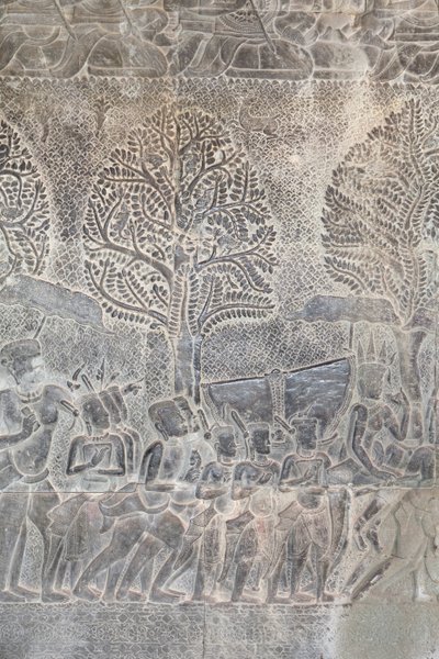 Bassorilievi sulla galleria meridionale di Angkor Wat, Cambogia da Unbekannter Künstler