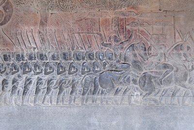 Bassorilievi sulla galleria meridionale di Angkor Wat, Cambogia da Unbekannter Künstler