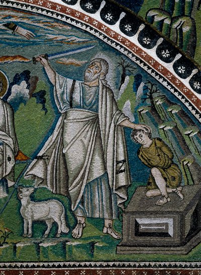 Basilica di San Vitale, Storie di Abramo, (dettaglio) dei mosaici della lunetta sopra l