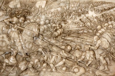 Basilica di Saint-Denis, Tomba di Francesco I re di Francia e Claudia di Francia, Basso rilievo della Fondazione, Rappresentazione della battaglia di Marignano nel 1515 - l