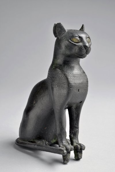 Bastet. Statuetta in bronzo (metallo). Bassa Epoca (750-332 a.C.) Egitto da Unbekannter Künstler
