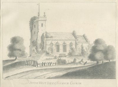 Chiesa di Baswich (disegno a matita, luglio 1831) da Unbekannt