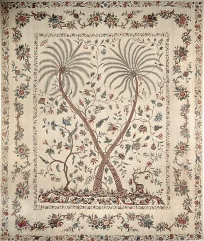 Coperta con motivi di palma dalla costa meridionale di Coromandel, c.1770 (cotone) da Unbekannt