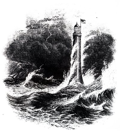 Faro di Bell Rock in una tempesta da Unbekannt