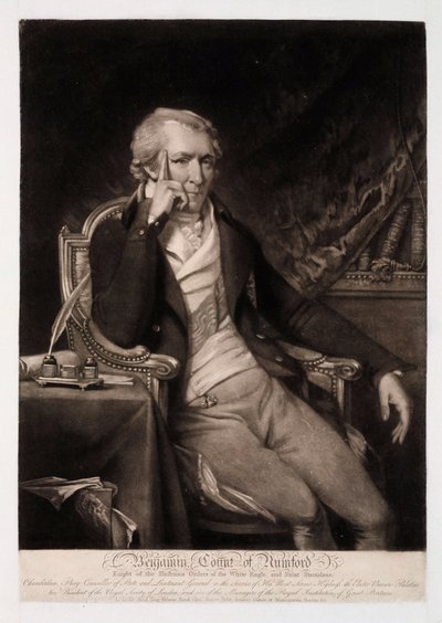 Benjamin Thompson, Conte Rumford, amministratore americano, c. 1810 da Unbekannt