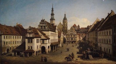 Bernardo Belotto, detto il Canaletto, "La piazza del mercato di Pirna", 1768, Museo Pushkin, Mosca da Unbekannter Künstler