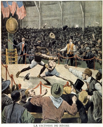 Il pugile Jack Johnson vince il titolo mondiale da Unbekannter Künstler
