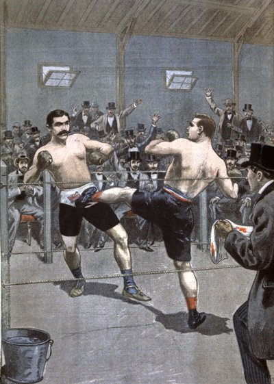 Incontro di boxe a Parigi da Unbekannter Künstler