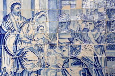 Brasile, Bahia, Salvador: Azulejo nella chiesa di Bonfim: l