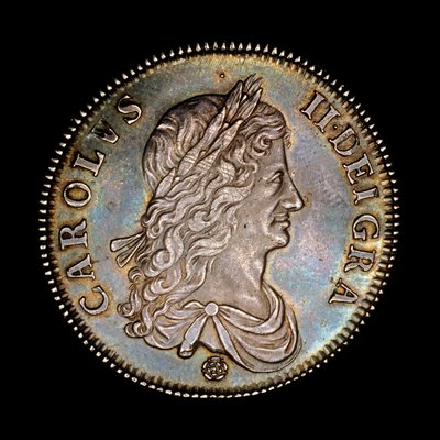 Moneta britannica raffigurante Re Carlo II da Unbekannter Künstler
