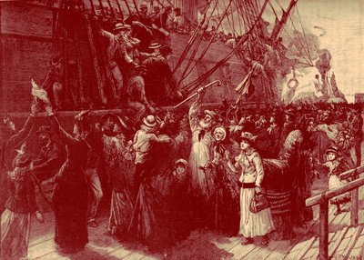 Nave di emigranti britannici verso le colonie - fine XIX secolo da Unbekannter Künstler