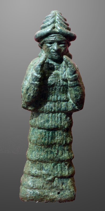 Figurina in bronzo della dea guardiana LAMA, Mesopotamia c.2035-1794 a.C. da Unbekannt