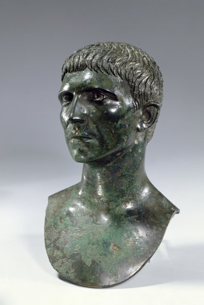 Testa in bronzo di un uomo, romana, inizio del I secolo a.C. o II secolo d.C. da Unbekannt