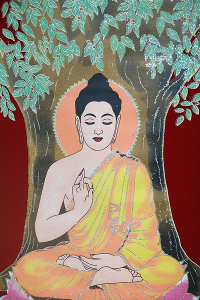 Buddha che dà una benedizione, Thangka, Kathmandu, Nepal da Unbekannt