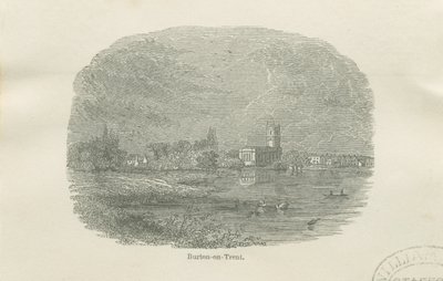 Burton-upon-Trent - Vecchia Chiesa: incisione su legno vignettata, nd [?19th cent] da Unbekannt