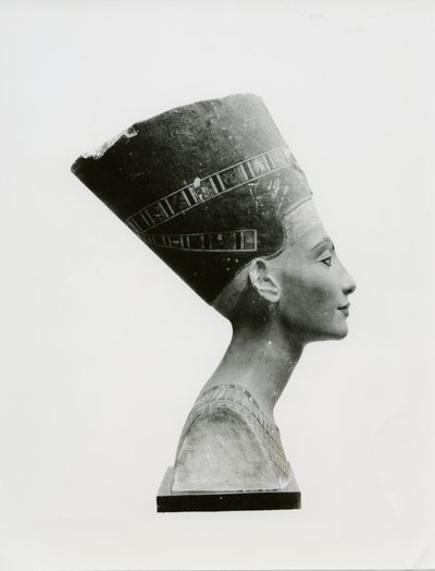 Busto della Regina Nefertiti, vista laterale, copia del busto nel Museo Egizio, SMPK, Berlino da Unbekannt